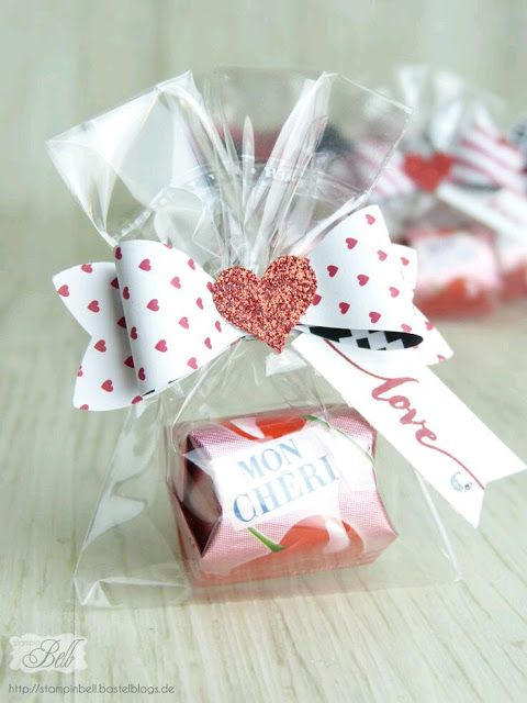 valentine's day candy wrapped in cellophane