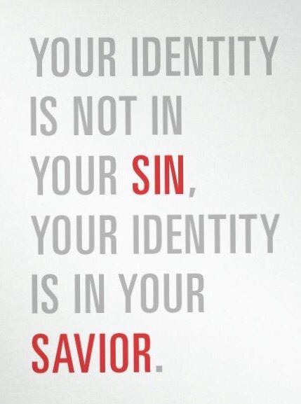 a cell phone with the message your identity is not in your sin, your identity is in your savor