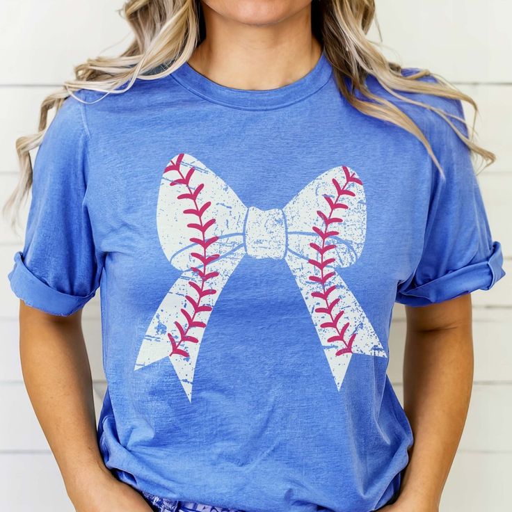 Baseball Large Bow Tee - Limeberry Designs Sporty Game Day T-shirt For Baseball Season, Sporty T-shirt For Baseball Season Game Day, Casual Baseball Season Fan Gear Tops, Casual Top With Team Logo For Baseball Season, Sporty T-shirt For Baseball Season, Casual Fan Gear Tops For Baseball Season, Casual Tops For Baseball Season Fan Gear, Spring Sports Event Tops, Sporty T-shirt For Game Day In Spring