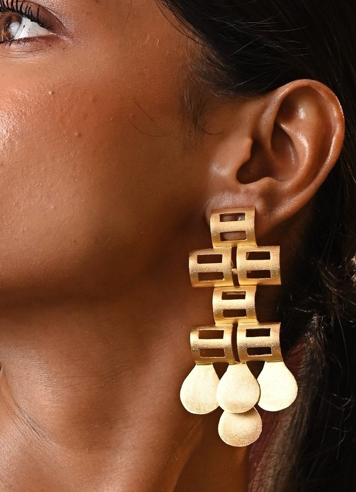 Gold Plated Nature's Whisper Earrings Zaza By Somya - Fabilicious Fashion