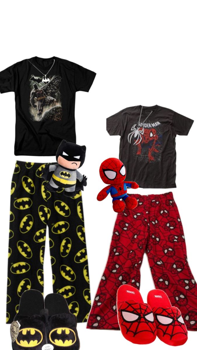 Batman and spiderman matching pjs #spiderman #batman #matching #pjs #matchingpjs Matching Pjs Spiderman, Pjs Spiderman, Spider Man Pjs, Batman Pjs, Batman Pajama Pants, Batman Hello Kitty, Spiderman And Batman, Batman And Spiderman, Kitty Spiderman