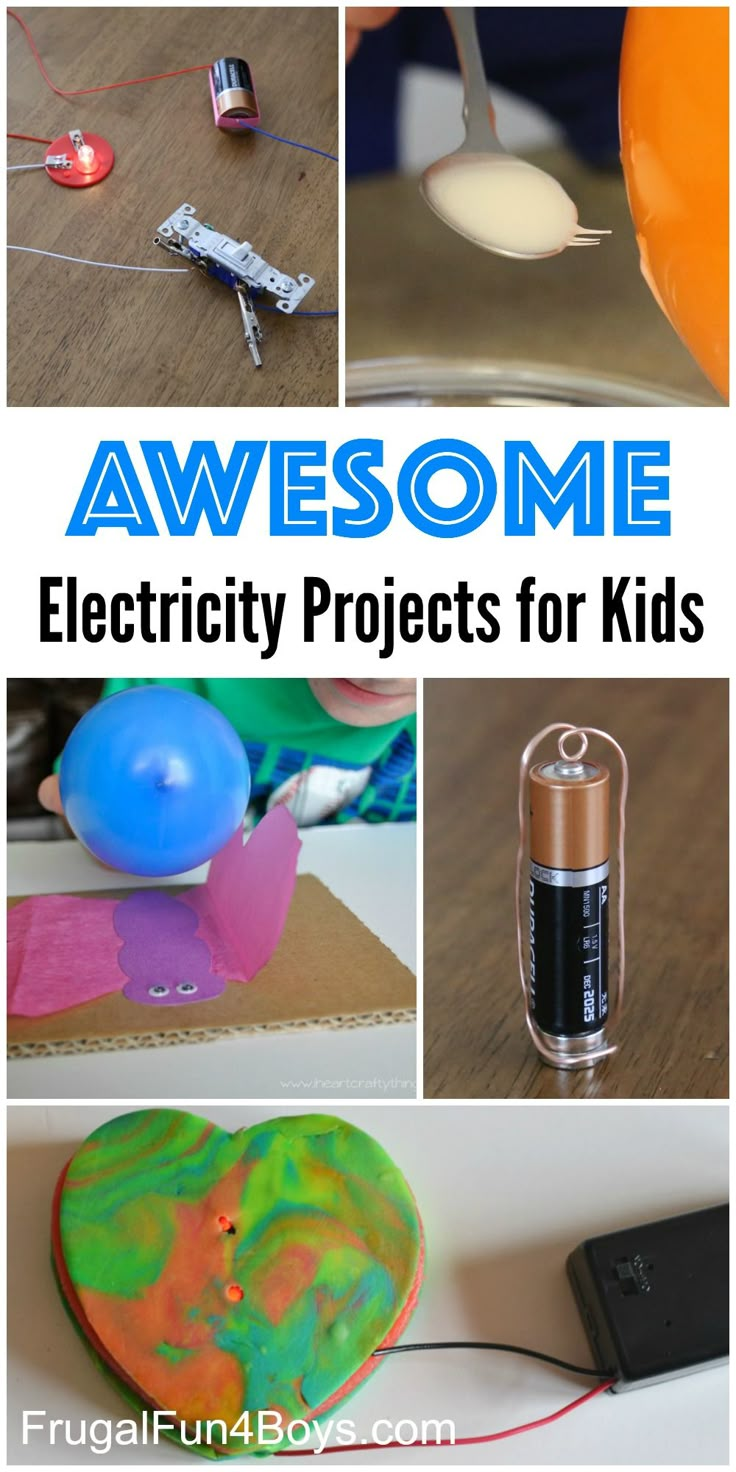 there are many different crafts and activities to do with the kids on this project, including electricity projects for kids