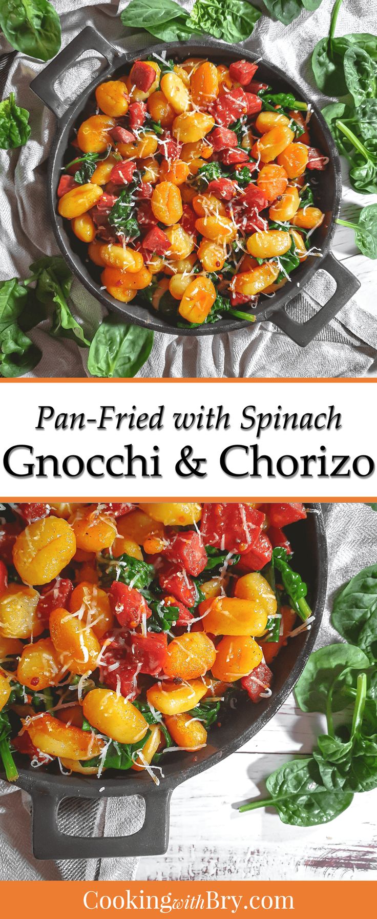 pan fried gnocchi with tomatoes and spinach