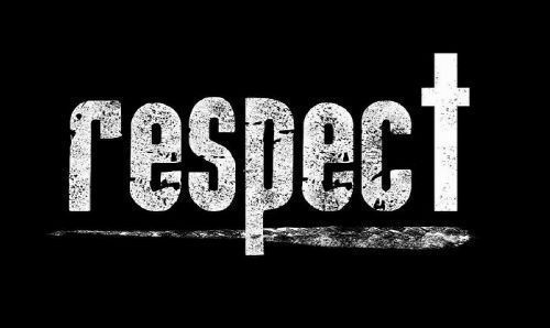 the word respect written in white on a black background