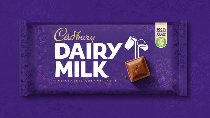 cadbury dairy milk bar on purple background