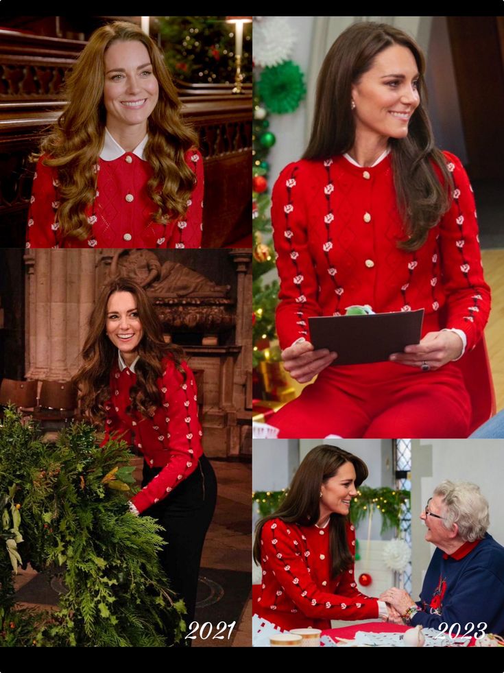 the royal family is dressed up for christmas