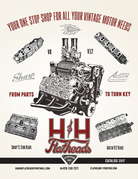 an advertisement for the high performance engine company, which has been designed to look like it is