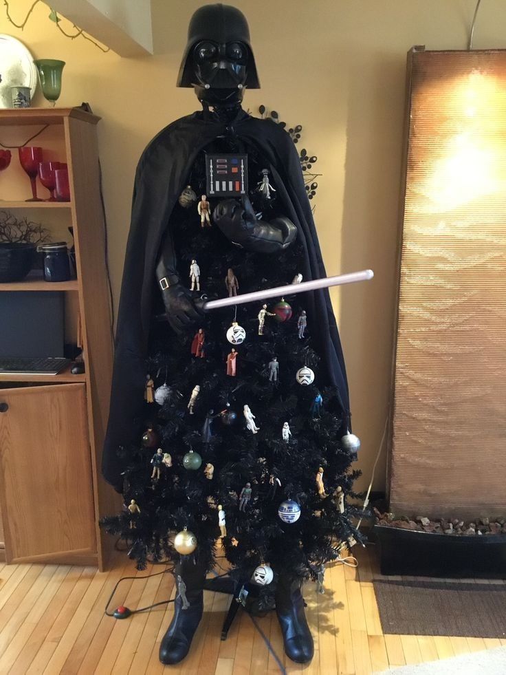 darth vader christmas tree with star wars decorations