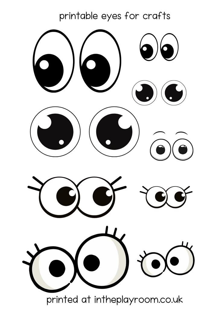 printable eyes for crafts with the text,'free printable eyes for crafts '