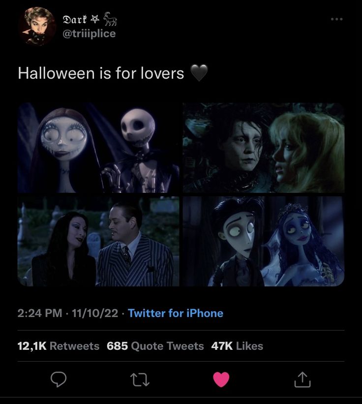 an iphone screen with the caption'halloween is for lovers'and images of people dressed in costumes