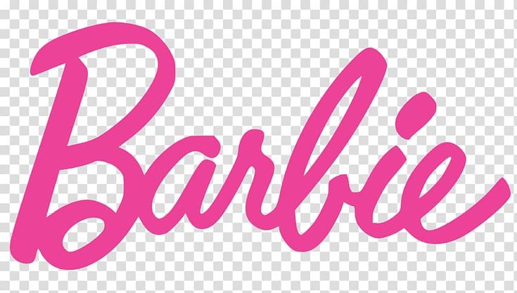 the word barbie written in pink ink on a transparent background, it is also used to describe