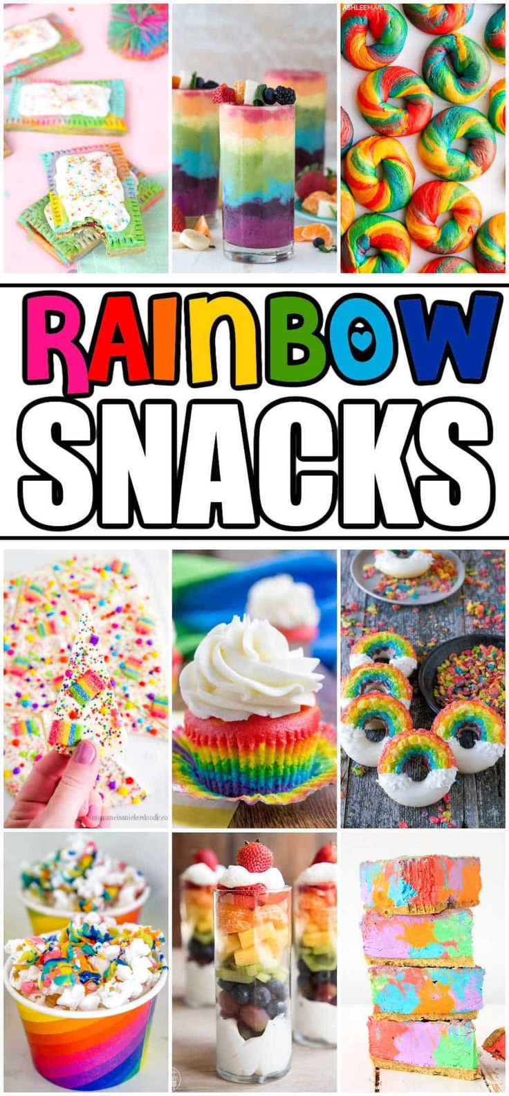 rainbow snack recipes and desserts that are easy to make