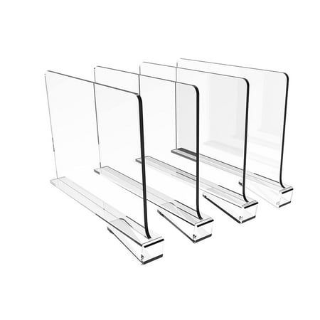 three clear acrylic displays with black legs