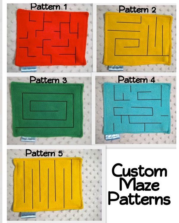 four squares with different patterns to make them look like they are made out of fabric