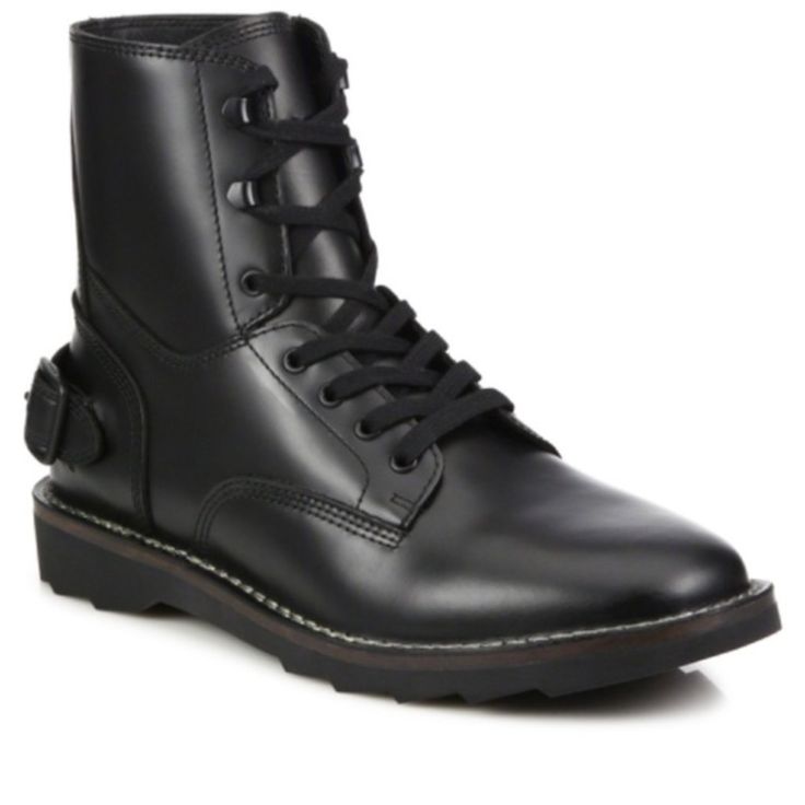 Coach 1941 Leather Combat Boots Black Leather G1568 Mens Nwob A Shoe Favored By Rebellious Outsiders, This Mean-Street Staple Is Updated Using The Finer Points Of The Shoemaker's Craft. Military-Grade Polished Leather, Authentic Double Stitch-Out Construction And A Hand-Cobbled Outsole Make For A Durable Boot That Will Only Get Better With Wear. Calf Leather Rubber Sole Approx 1 1/4" Heel Coach 1941 Collection Leather Combat Boots With Plain Toe, Black Combat Boots With Round Toe For Office, Black Leather Work Boots With Round Toe, Leather High-top Combat Boots For Work, Black Leather Lace-up Work Boots, Leather Combat Boots With Rubber Sole For Work, Black High-top Combat Boots For Business, High-top Leather Combat Boots With Rubber Sole, High-top Leather Combat Boots For Work