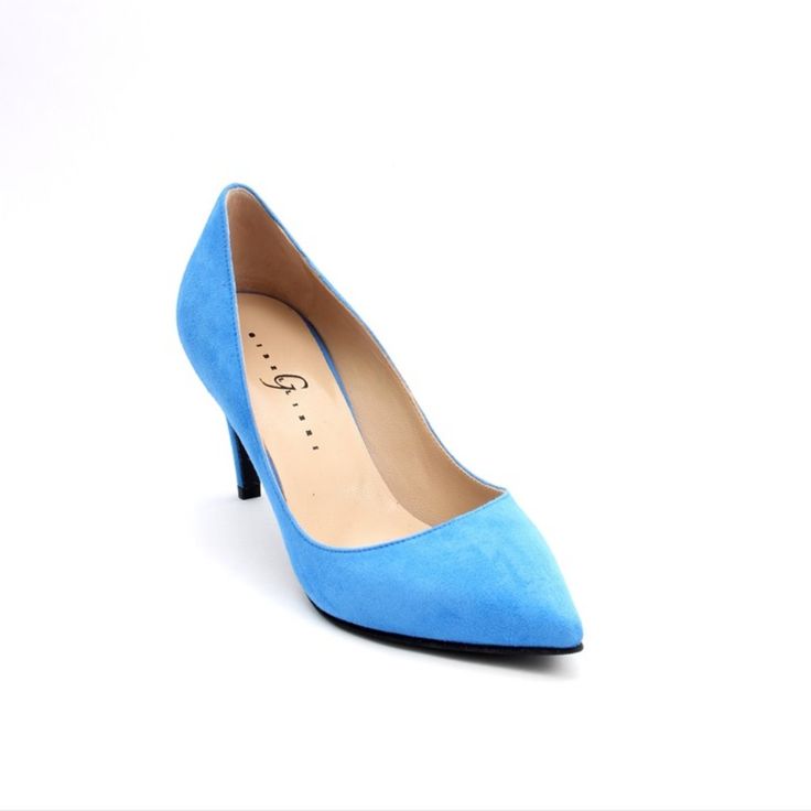 3367y The Perfect Pump For Pairing With Your Entire Wardrobe! Upper: Suede Inner: Leather Lining, Leather Insole Heel: 3 Inches High Sole Has Non-Slip Rubber Patch Amazingly Comfortable, Stylish And Chic Made In Italy Fitted Blue Low Heel Heels, Elegant Light Blue Heels For Formal Occasions, Chic Blue Court Shoes With Round Toe, Blue Heels For Work, Elegant Blue Heels For Work, Elegant Blue Heels For Spring, Elegant Light Blue Almond Toe Heels, Elegant Blue Spring Heels, Blue Low Heel Court Shoes For Workwear