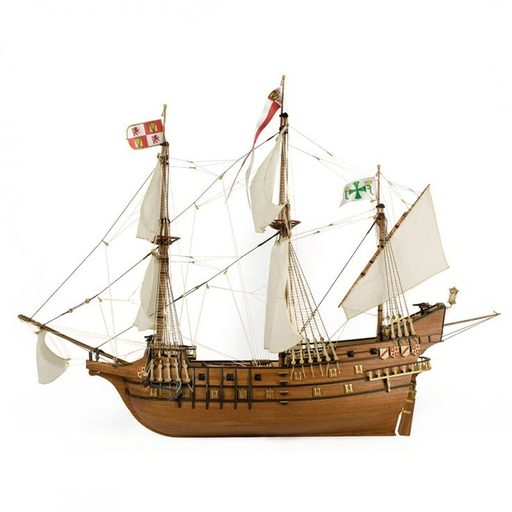 Enjoy building the San Francisco II, a wooden model kit of this stunning Spanish galleon. The galleons were the most powerful ships of their time and backbone of Spanish sea power during the XVI and XVII centuries. It includes a DVD for computers or laptops -PC or Mac- with the best multimedia instructions with video tutorials and more than 1.000 images that guide you step by step on the process to complete your model of this legendary ship. Spanish Pictures, Golden Hind, Galleon Ship, Model Sailing Ships, Spanish Galleon, Wooden Model Boats, Model Ship Kits, Model Warships, Wooden Model Kits