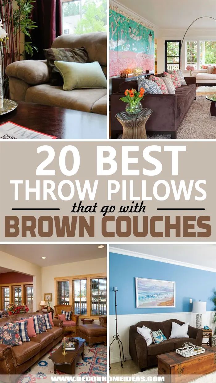 the top 20 best throw pillows that go with brown couches in living room or bedroom