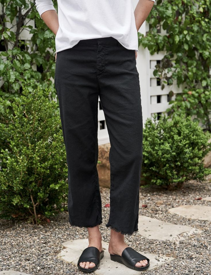 Kinsale High-Rise Trouser Frank And Eileen, Sailor Pants, Frank & Eileen, Cultura Pop, Trouser Pants, Raw Edge, Linen Shirt, Sweater Top, Dress With Sneakers