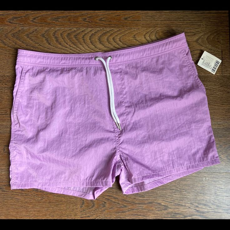 Brand New Swimwear Shorts With Drawstring Waist Great Lavender Color Bdg Brand From Urban Outfitters Lavender Summer Bottoms For Vacation, Lavender Summer Vacation Bottoms, Casual Purple Swimwear For Beach Season, Lavender Bottoms For Summer Vacation, Lavender Beach Bottoms For Spring, Lavender Relaxed Fit Bottoms For Summer, Casual Lavender Shorts For Summer, Lavender Relaxed Fit Pants For Summer, Stretch Lavender Beach Bottoms