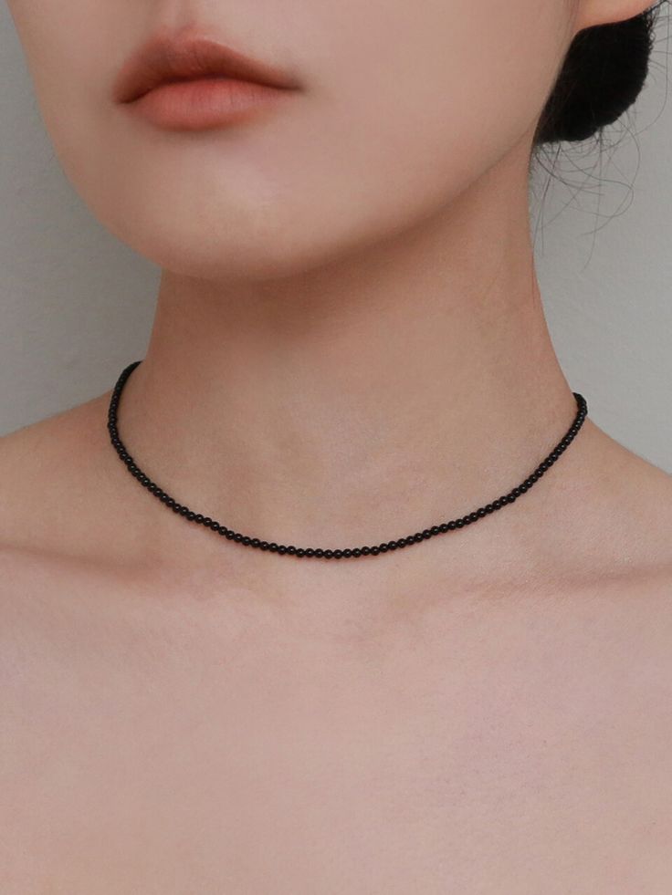 Editor's NoteEnjoy Less is more's jewelry pieces that will make your outfit pop.- Black onyx necklace- Modern and trendy mood- Good to layer with other items- Daily point item*Price varies by option.Measurements (in.)- Length: 17.32 in. (15.35 in. + 1.97 in.)- Ball: 0.08 in. Composition & Care- Silver925, Gemstone- Avoid direct heat and moisture- Wipe off moisture and stains with a dry clothDesigner- by Less is more Black Onyx Necklace, Onyx Necklace, Modern Necklaces, Accessories Jewelry Necklace, Less Is More, Men Shoes Size, Women Accessories Jewelry, Black Onyx, Jewelry Pieces