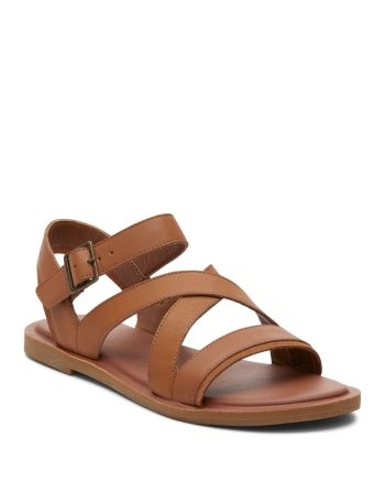 Toms Women's Sloane Leather Flat Sandals Summer Faux Leather Sandals With Buckle Closure, Faux Leather Sandals With Buckle Closure For Summer, Casual Leather Strap Sandals For Spring, Adjustable Flat Faux Leather Sandals, Chic Brown Sandals With Adjustable Strap, Spring Leather Strap Sandals, Adjustable Faux Leather Sandals With Removable Insole, Spring Ankle Strap Sandals With Leather Strap, Spring Sandals With Adjustable Leather Strap