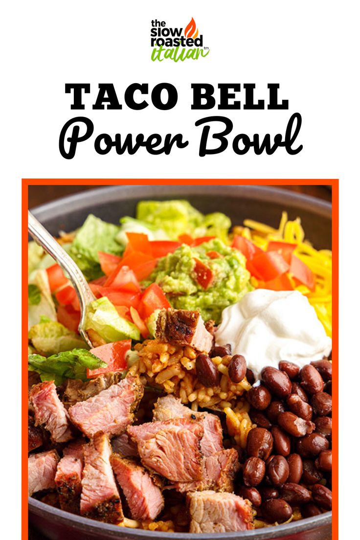 taco bell power bowl with beans and avocado