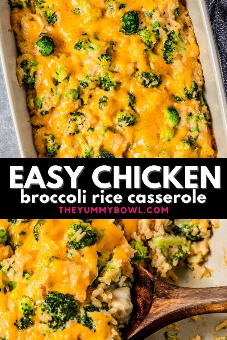 an easy chicken broccoli rice casserole recipe