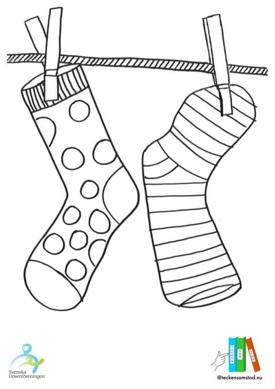 two socks hanging on a clothes line