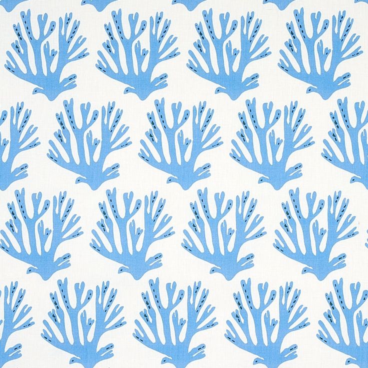 Select 179100 Coral Blue by Schumacher Fabric Preppy Wall Collage, Coastal Wallpaper, Flame Test, Coral Fabric, Schumacher Fabric, Preppy Wallpaper, Summer Wallpaper, Coral Blue, Blue Decor