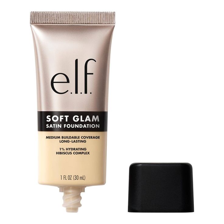 Hit that dreamy sweet spot between full beat and barely there with e.l.f. Cosmetics’ long-wearing Soft Glam Satin Foundation. Infused with 1% Hydrating Hibiscus Complex, plus fruit extracts, this breathable liquid foundation won’t clog pores and feels as good as it looks—no caking or heaviness here, just smooth, satiny skin. Why you’ll love it: • Long-lasting foundation that delivers medium, buildable coverage and a satin finish • Breathable formula doesn’t look or feel cakey • Infused with 1% H Best Drugstore Foundation, Drugstore Concealer, Foundation For Oily Skin, Long Lasting Foundation, Date Night Makeup, Drugstore Foundation, How To Apply Foundation, Soft Glam, Matte Foundation