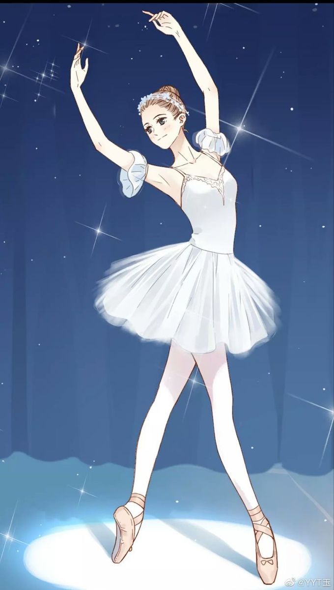 a ballerina is dancing in the snow at night