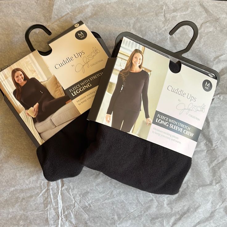 Nwt Cuddle Ups Separates By Jaclyn Smith Selling As A 2 Pc Set. Black Color Fleece Set. Fabric Consist Of 95% Polyester And 5% Spandex. Comfy Fleece Keeps You Warm And Snug. Spandex Allows A Great Fit And Ease Of Movement. Moisture Wicking Pieces To Keep You Cozy And Warm. Original Price Of $25 Includes Tax And Shipping Fees That I Paid. Size M Soft Fitted Sleepwear For Lounging, Fitted Black Top For Lounging, Black Fitted Top For Lounging, Black Fitted Tops For Lounging, Super Soft Fitted Sleepwear For Loungewear, Jacklyn Smith, Sleepwear Black, Sports Bra Top, Black Seamless