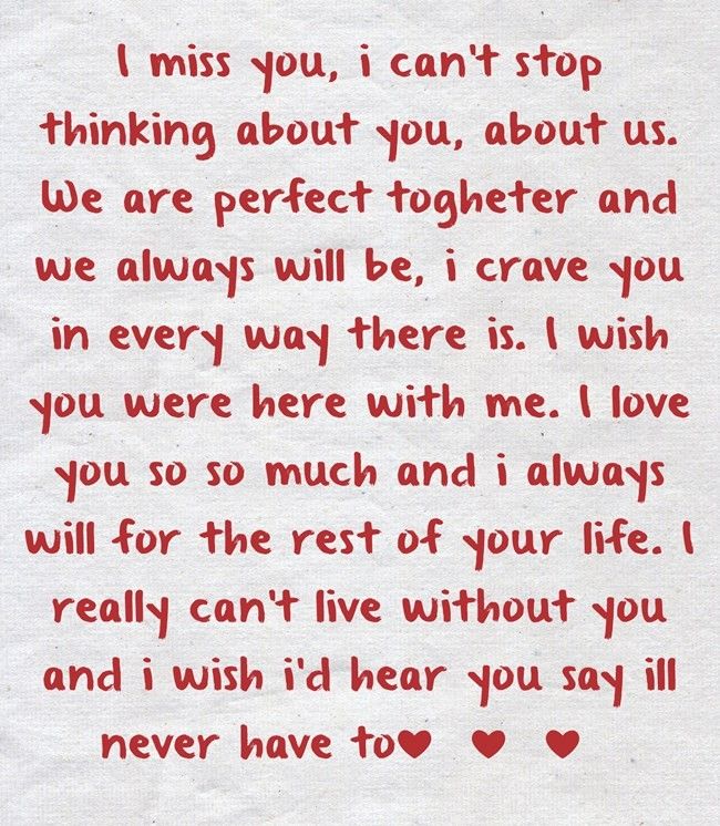 a piece of paper with writing on it that says, i miss you i can't stop thinking about you