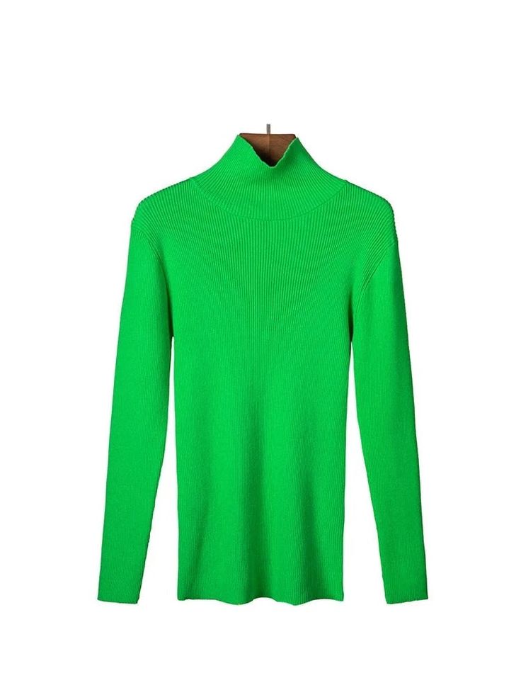 42500850942125|42500850974893 Classic Turtleneck, Basic Sweater, Basic Sweaters, Ladies Turtleneck Sweaters, Tweed Fabric, Grass Green, Casual Pullover, Tweed Jacket, Knitted Pullover