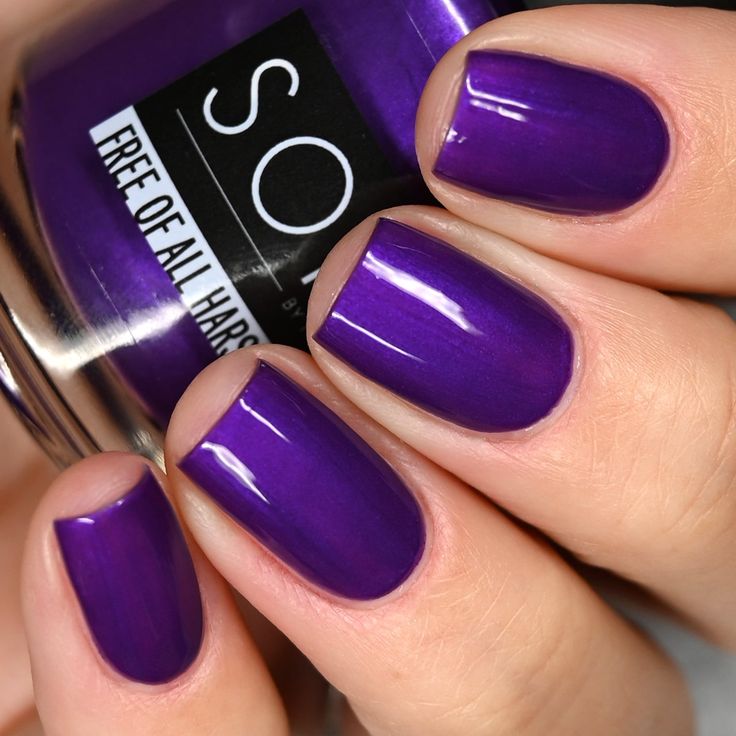 A match made in true, royal purple heaven! This advanced water-based formula is virtually odorless, cruelty-free, & vegan. Finally, nail polish that leaves nails healthy and doesn’t cause them to yellow or become brittle. Non-toxic & SOPHisticated nail polish at a competitive retail! For Best Wear: Use with SOPHi PRIME + SHINE + SEAL System for maximum durability, using a blow dryer on low heat between coats to help polish set. *Since SOPHi does not contain harsh chemicals, it does require these Leaves Nails, Nails Healthy, Blow Dryer, Cute Nail Designs, Royal Purple, Match Making, Purple Nails, Best Wear, Toe Nails