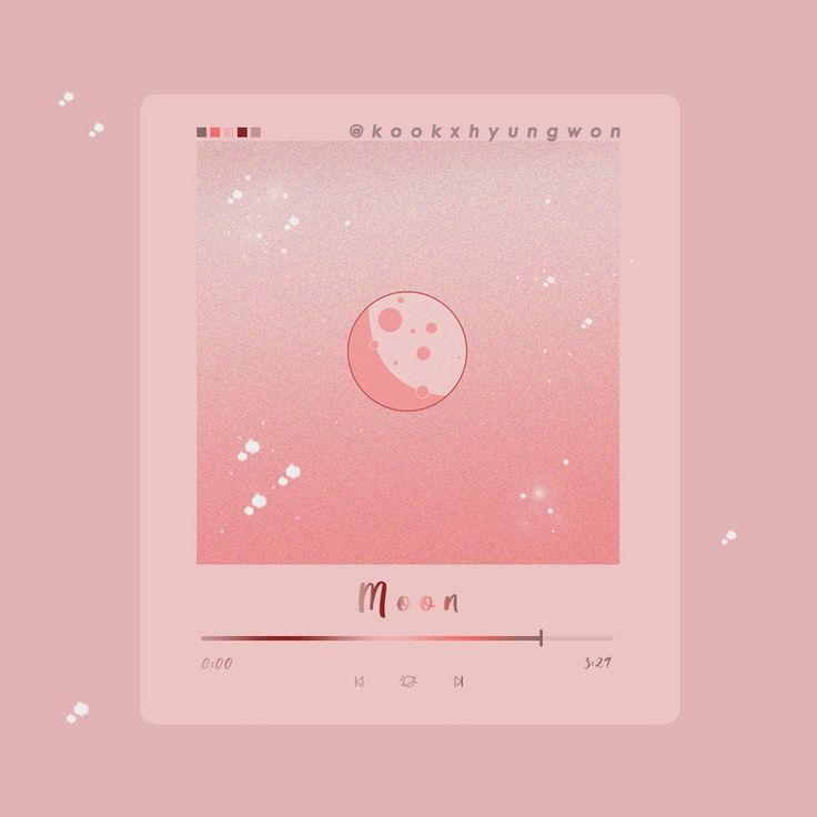 a pink wallpaper with an image of the moon and stars