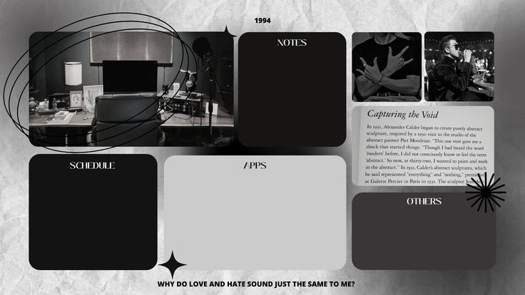 an image of a website page with black and white images