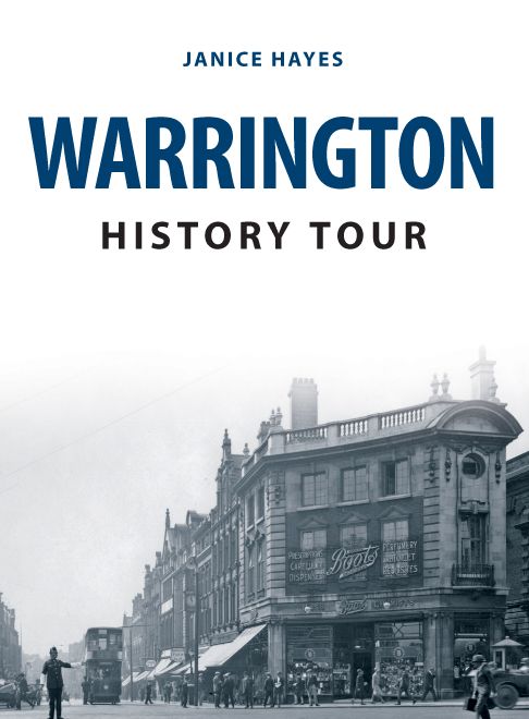 an old photo with the words warrington history tour written in blue on it