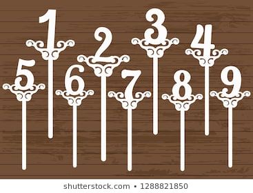 the numbers are drawn on wooden background