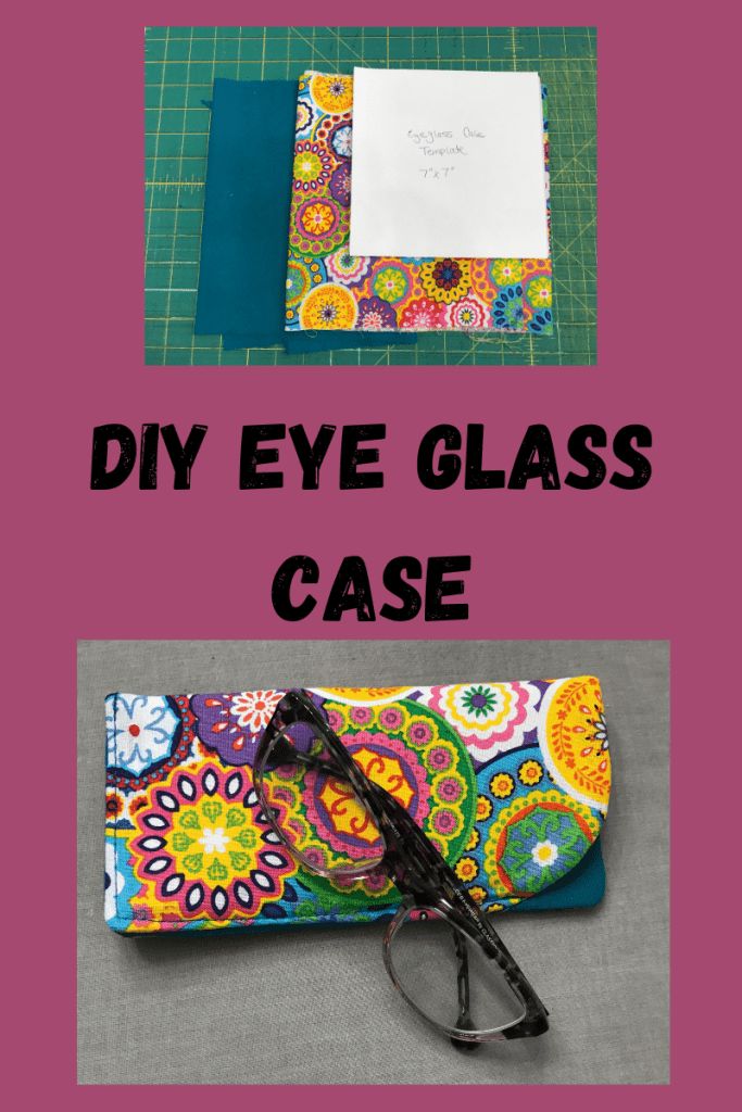 the diy eye glass case is made from fabric