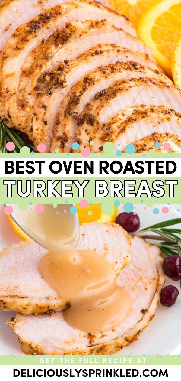 Looking for Thanksgiving main course recipes? Grab a boneless turkey breast for this Thanksgiving dinner idea! Moist, juicy, and infused with tons of flavor, this is the BEST Oven Roasted Turkey Breast. Save this pin! Best Oven Roasted Turkey, Oven Roasted Turkey Breast, Cooking Turkey Breast, Oven Roasted Turkey, Turkey Breast Recipe, Roast Turkey Breast, Best Oven, Homemade Gravy, Baked Turkey