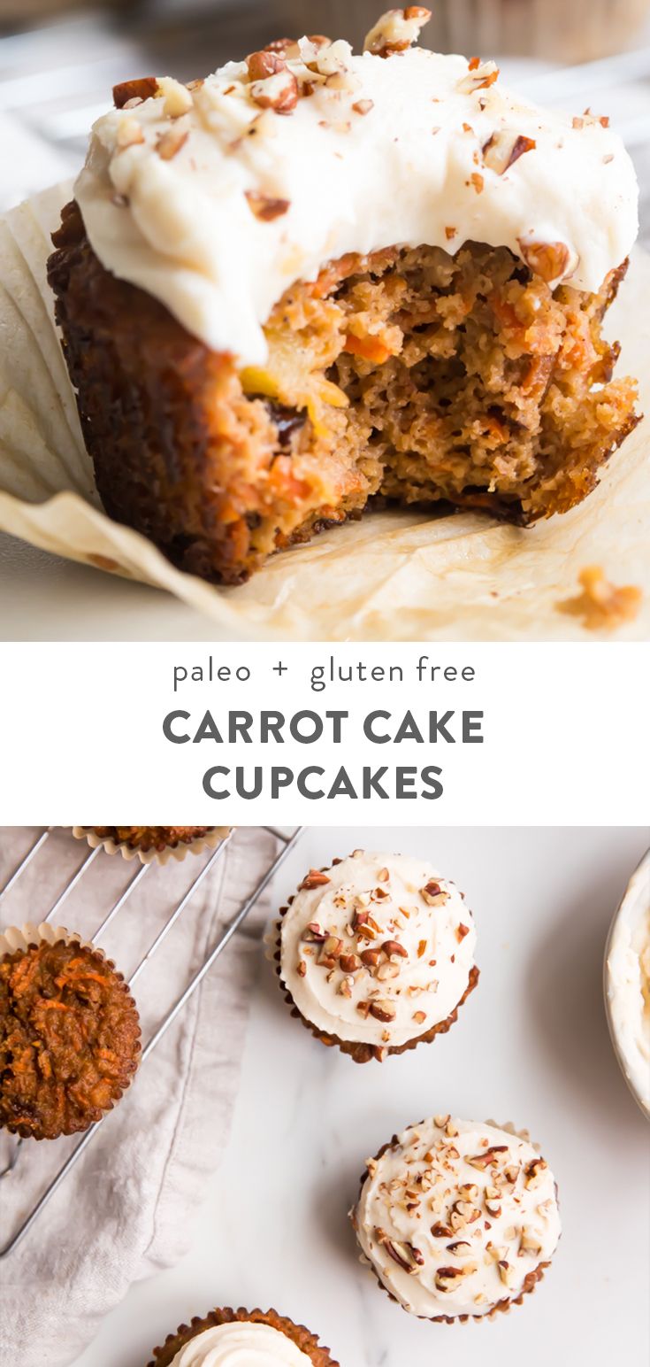 carrot cake cupcakes with cream cheese frosting