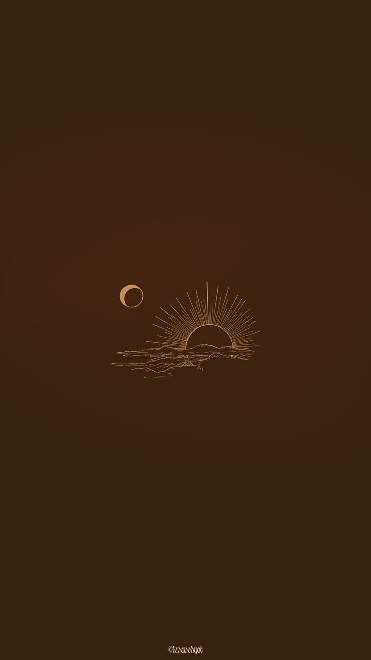 the sun and moon are seen in this drawing