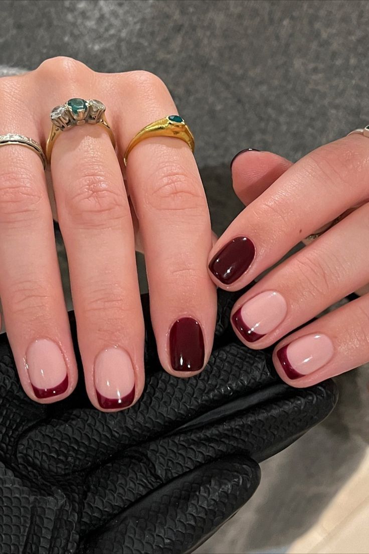 25+ Dark & Rich Burgundy Nails to Try Trendy Classy Nails, Burgundy Fall Nails, Red Nail Varnish, Kutek Disney, Dark Red Nails, Wine Nails, Maroon Nails, Red Acrylic Nails, Nagel Tips