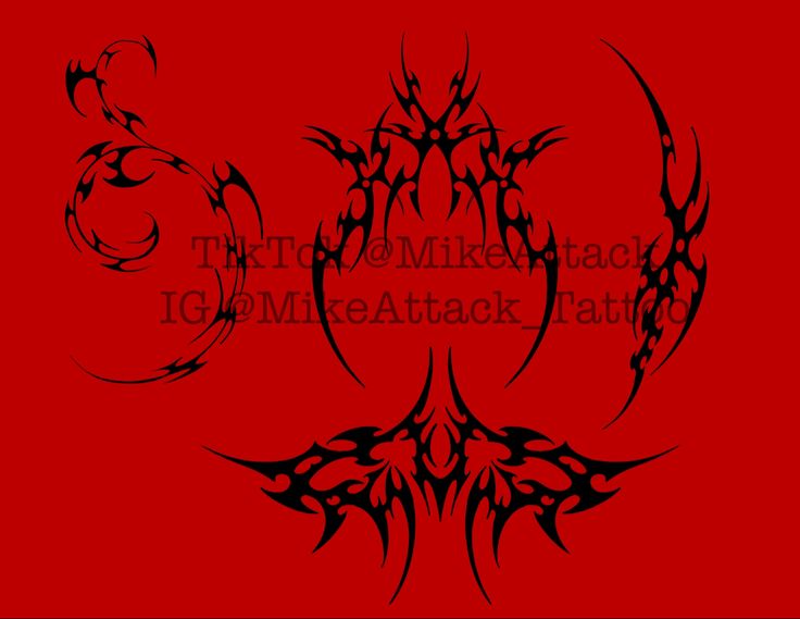 an artistic design on a red background