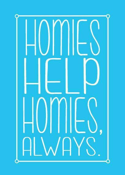 a blue background with white lettering that says, homes help homes always's on it