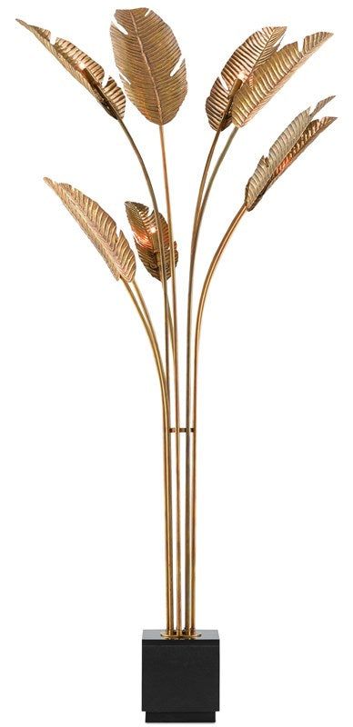 The Tropical Grande Floor Lamp is made of brass in a vintage brass finish with life-like leaves rising from the black granite base of to imply movement. This detail gives this gold floor lamp extra sophistication.   H: 87.25" Dia: 52" Brass Standing Lamp, Lamps Standing, Room Fans, Grand Room, Nice Furniture, Novelty Floor Lamp, Gold Floor, Standing Lamps, Lamps Floor