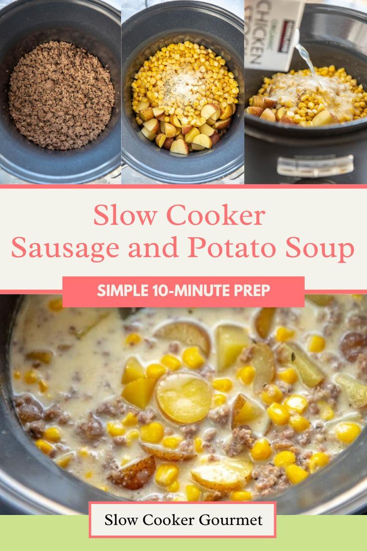 slow cooker sausage and potato soup recipe