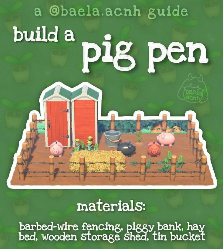 the cover of build a pig pen materials